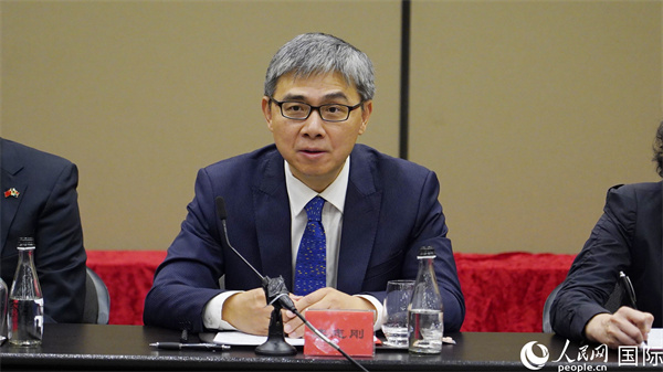 李志刚代办发表讲话。人民网 刘畅摄